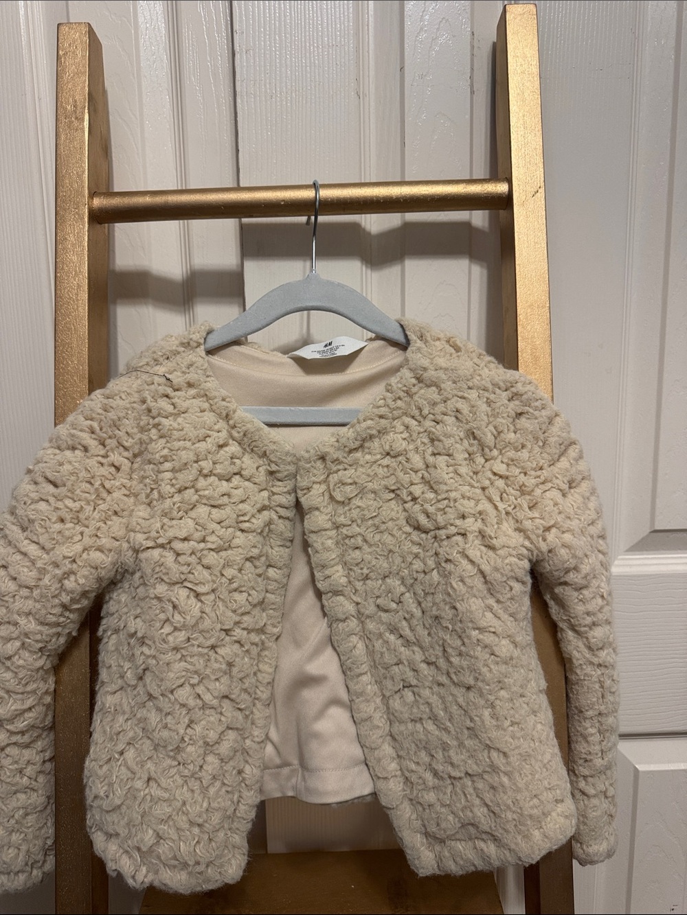 H&M Cream Sherpa Kids Jacket